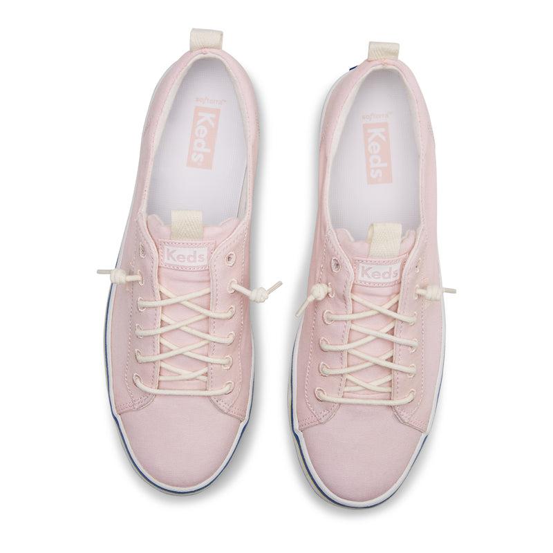 Zapatillas De Lona Keds Kickback Lona Stripe Foxing Mujer Rosas | 34856-CLWI